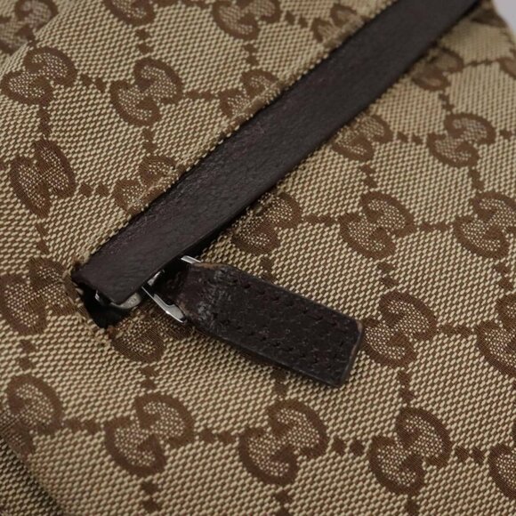 GUCCI GG Canvas Web Sherry Line Shoulder Bag Beige Red Green 169937 Auth ki5345 - Picture 13 of 16